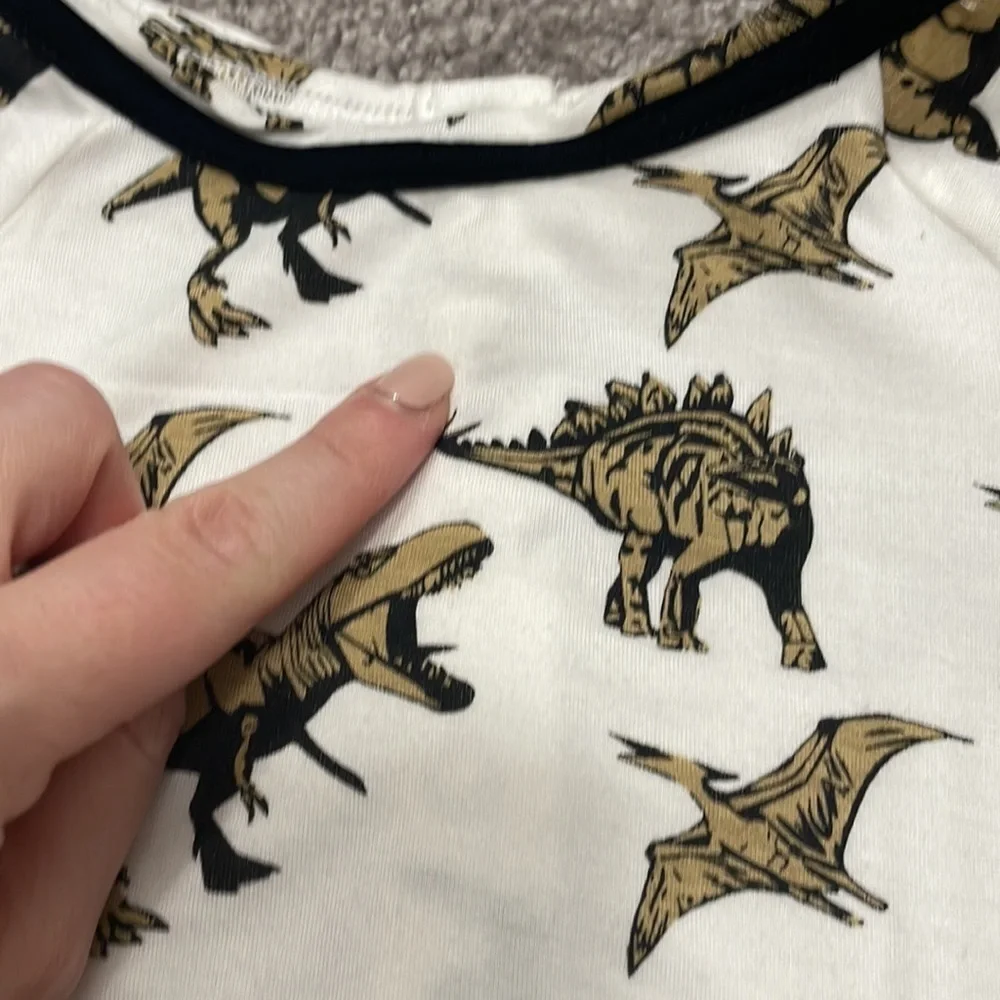 Kate Quinn Varsity Sleeve Dino Romper